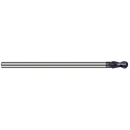 ‎Ballnose End Mill; 3/16″ Dia. × 9/32″ LOC × 5/32″ Shank Dia. × 2-1/2″ OAL ; 4 FL ; Carbide ; TiAlN