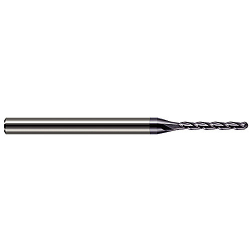 ‎Ballnose End Mill; 1/64″ Dia. × 7/64″ LOC × 1/8″ Shank Dia. × 2-1/2″ OAL ; 3 FL ; Carbide ; TiAlN