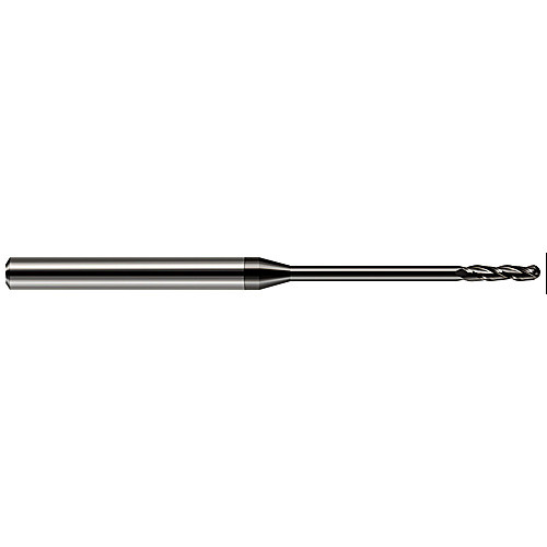 ‎Ballnose End Mill; 0.055″ Dia. × 0.385″ LOC × 1/8″ Shank Dia. × 2-1/2″ OAL ; 3 FL ; Carbide ; DLC