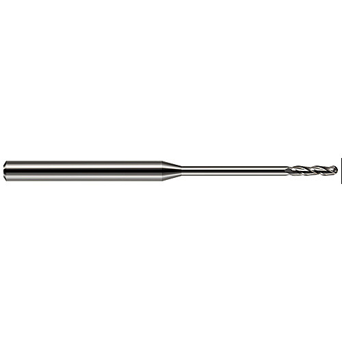 ‎Ballnose End Mill; 0.06″ Dia. × 1/2″ LOC × 1/8″ Shank Dia. × 2-1/2″ OAL ; 3 FL ; Carbide ; Uncoated
