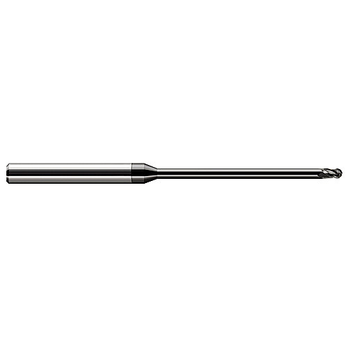 ‎Ballnose End Mill; 1/32″ Dia. × 3/64″ LOC × 1/8″ Shank Dia. × 2-1/2″ OAL ; 3 FL ; Carbide ; DLC
