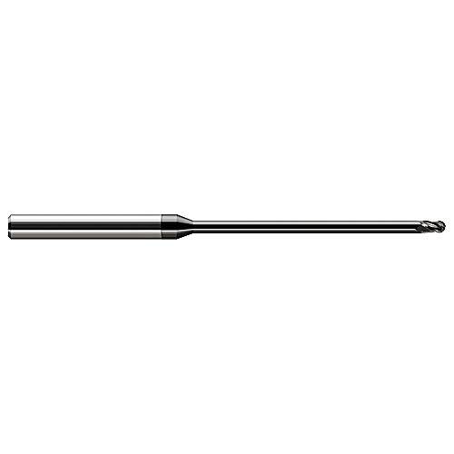 ‎Ballnose End Mill; 1/16″ Dia. × 3/32″ LOC × 1/8″ Shank Dia. × 2-1/2″ OAL ; 3 FL ; Carbide ; DLC