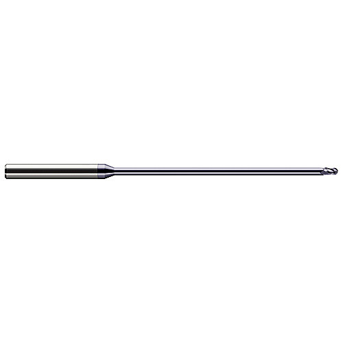 ‎Ballnose End Mill; 1/32″ Dia. × 3/64″ LOC × 1/8″ Shank Dia. × 2-1/2″ OAL ; 3 FL ; Carbide ; AlTiN