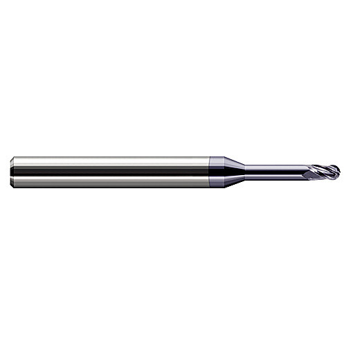 ‎Ballnose End Mill; 0.02″ Dia. × 0.03″ LOC × 1/8″ Shank Dia. × 2-1/2″ OAL ; 3 FL ; Carbide ; AlTiN