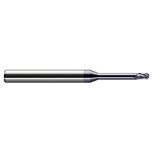 ‎Ballnose End Mill; 3/32″ Dia. × 9/64″ LOC × 1/8″ Shank Dia. × 2-1/2″ OAL ; 4 FL ; Carbide ; TiAlN