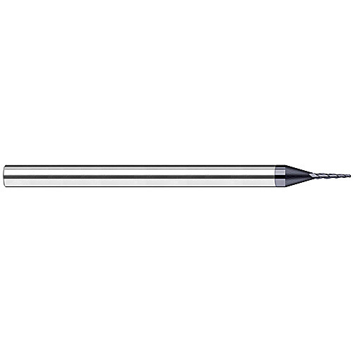 ‎3 Flute - 0.0300″ Cutter DIA × 0.1560″ (5/32) LOC  - AlTiN Nano Coated Miniature End Mills - Tapered - Ball