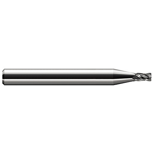 Miniature End Mills - Stub & Standard - 0.2500″ (1/4″) Cutter Diameter × 0.0450″ Radius × 0.3750″ (3/8″) Length of Cut Carbide Corner Radius End Mill, 4 Flutes