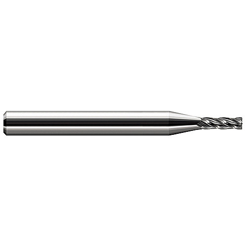 Miniature End Mills - Stub & Standard - 0.0550″ Cutter Diameter × 0.0050″ Radius × 0.1650″ Length of Cut Carbide Corner Radius End Mill, 2 Flutes