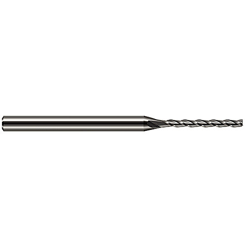 Miniature End Mills - Long Flute - 0.1406″ (9/64″) Cutter Diameter × 1.4500″ Length of Cut Carbide Square End Mill, 4 Flutes