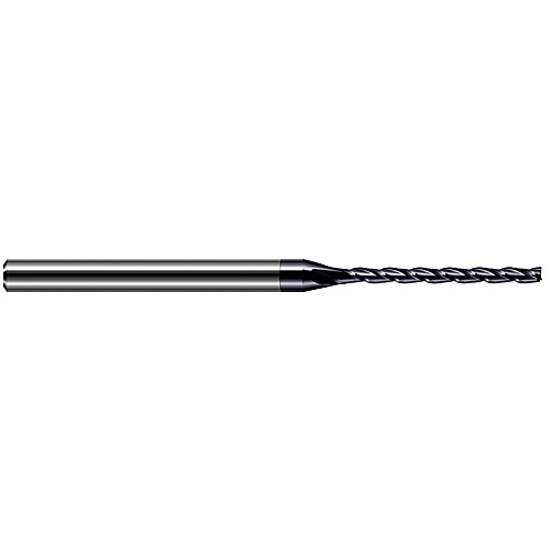 ‎Miniature End Mills - Long Flute - 0.1875″ (3/16″) Cutter Diameter × 2.2500″ (2-1/4″) Length of Cut Carbide Square End Mill, 4 Flutes, AlTiN Coated