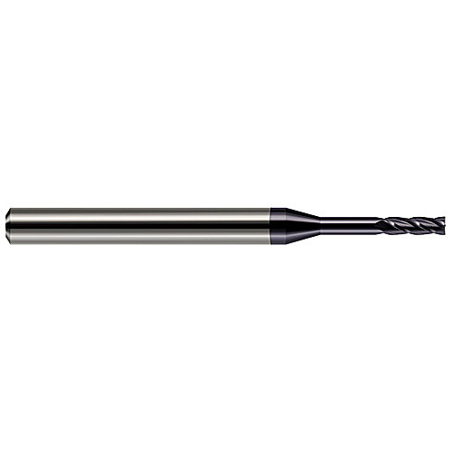 ‎4 Flute - 0.0780″ (5/64) Cutter DIA × 0.2340″ (15/64) LOC × 0.5500″ Reach - AlTiN Coated Miniature End Mills - Square - Long Reach, Standard Flute