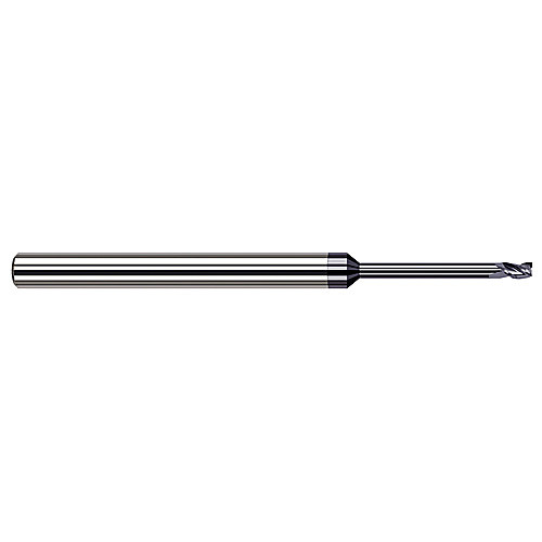 ‎4 Flute - 0.1250″ (1/8) Cutter DIA × 0.1870″ (3/16) LOC × 1.2500″ (1-1/4) Reach - AlTiN Coated Miniature End Mills - Square - Long Reach, Stub Flute