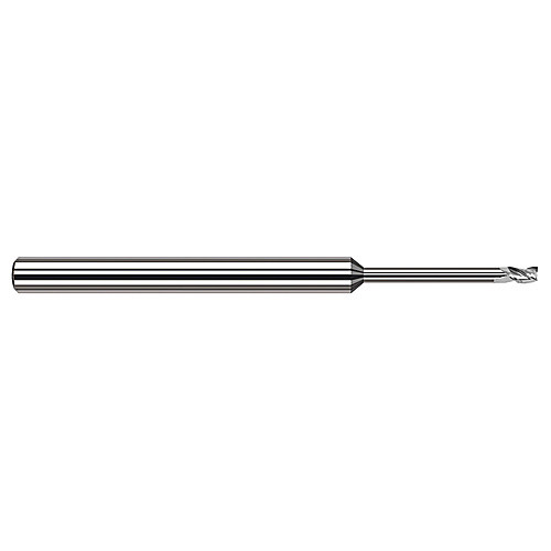 ‎4 Flute - 0.1250″ (1/8) Cutter DIA × 0.1870″ (3/16) LOC × 1.2500″ (1-1/4) Reach Miniature End Mills - Square - Long Reach, Stub Flute