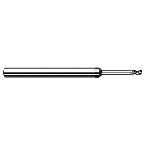 ‎4 Flute - 0.0620″ (1/16) Cutter DIA × 0.0930″ (3/32) LOC × 0.5000″ (1/2) Reach - Amorphous Diamond Coated Miniature End Mills - Square - Long Reach, Stub Flute