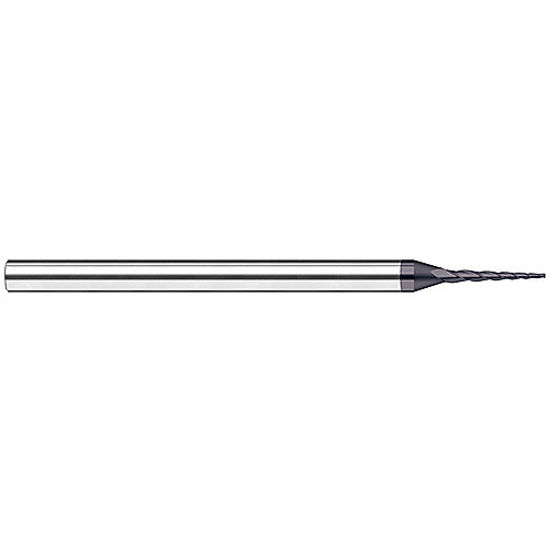 ‎Miniature End Mills - Tapered Rib Cutters - 0.1250″ (1/8″) Cutter Diameter × 1.2500″ (1-1/4″) Length of Cut × 5° per side Carbide Tapered Square End Mill, 3 Flutes, AlTiN Nano Coated