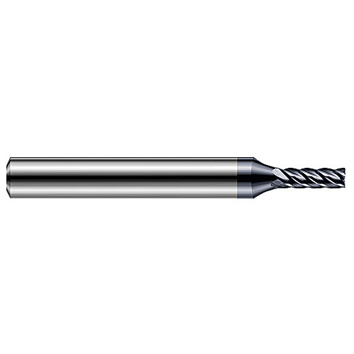 End Mills for Hardened Steels - 0.0900″ Cutter Diameter × 0.0050″ Radius × 0.2700″ Length of Cut Carbide Corner Radius End Mill for Hardened Steels, 5 Flutes, AlTiN Nano Coated