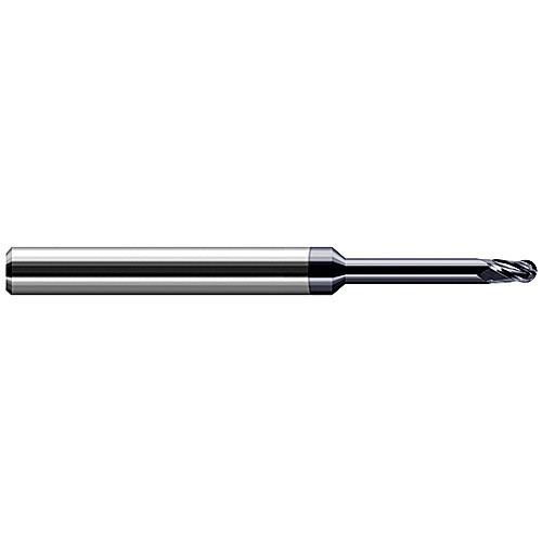 Ballnose End Mill; 5/32″ Dia. × 15/64″ LOC × 3/16″ Shank Dia. × 3″ OAL ; 4 FL ; Carbide ; AlTiN