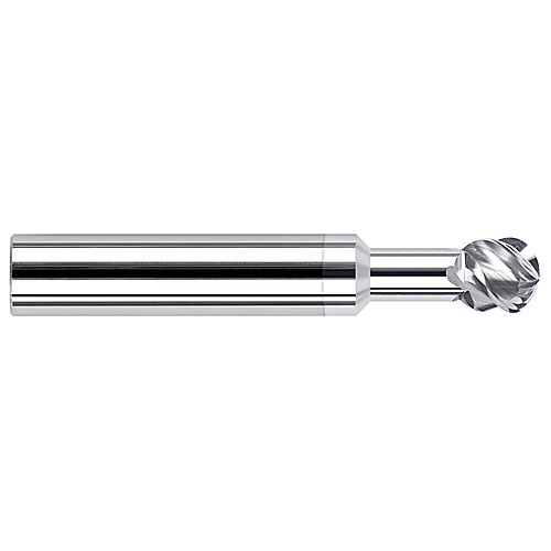 ‎Ballnose End Mill; 1/4″ Dia. × 0.213″ LOC × 1/4″ Shank Dia. × 2-1/2″ OAL ; 4 FL ; Carbide ; TiB2