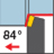 Ext. Tangential 84&deg; Approach