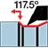 Ext. 35° Diamond 117.5°