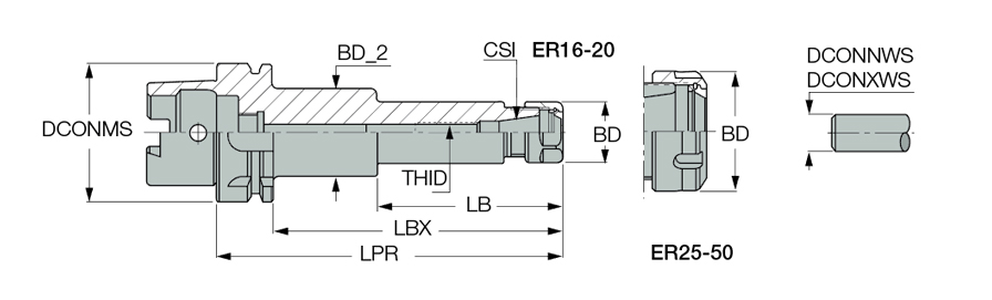 HSK A63 ER16X160
