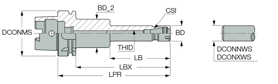 HSK A63 ER20X100M