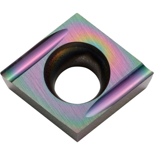 CCET 215013 MF-U PDL025, 0.002″ Corner Radius, 3/32″ Thick, 1/4″ Inscribed Circle, C, Diamond, Turning Indexable Insert