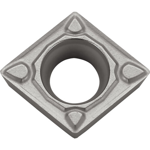 CCMT 3251 MQ PR005S, 1/64″ Corner Radius, 5/32″ Thick, 3/8″ Inscribed Circle, MEGACOAT HARD, 80 Degree Diamond, Turning Indexable Insert