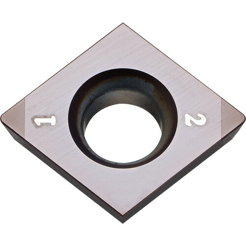 CPGB 321 MES KBN05M, 1/64″ Corner Radius, 1/8″ Thick, 3/8″ Inscribed Circle, MEGACOAT, Diamond, Turning Indexable Insert