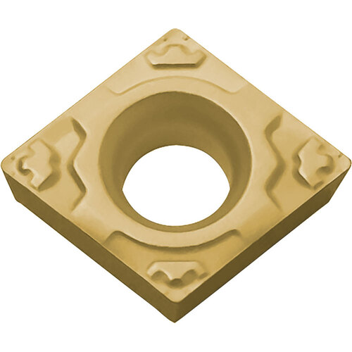 CPMT 321 GP CA025P, 1/64″ Corner Radius, 1/8″ Thick, 3/8″ Inscribed Circle, TiCl2O3/TiN, 80 Degree Diamond, Turning Indexable Insert