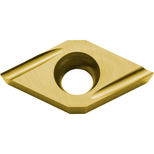 DCET 32505 U PV730, 0.008″ Corner Radius, 5/32″ Thick, 3/8″ Inscribed Circle, TiAlN/TiN, 55 Degree Diamond, Turning Indexable Insert