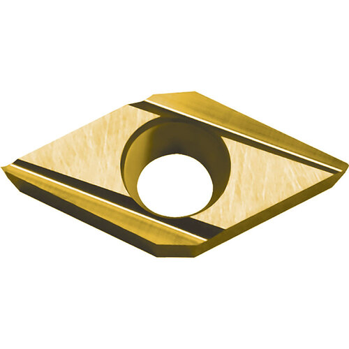 DCET 32502 J PV710, 0.004″ Corner Radius, 5/32″ Thick, 3/8″ Inscribed Circle, TiCN (MEGACOAT NANO), 55 Degree Diamond, Turning Indexable Insert