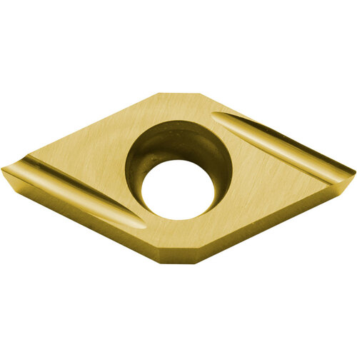 DCET 32505 U PV710, 0.008″ Corner Radius, 5/32″ Thick, 3/8″ Inscribed Circle, TiCN (MEGACOAT NANO), 55 Degree Diamond, Turning Indexable Insert