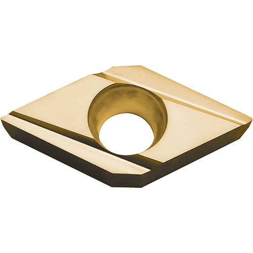 DCGT 32502 J PV730, 0.004″ Corner Radius, 5/32″ Thick, 3/8″ Inscribed Circle, TiAlN/TiN, 55 Degree Diamond, Turning Indexable Insert