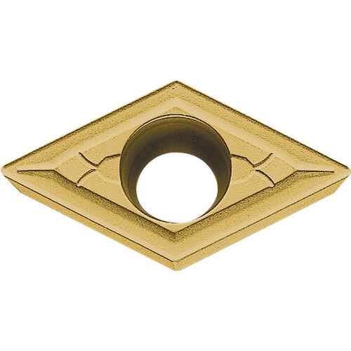 DCMT 21505 GK CA515, 0.0079″ Corner Radius, 3/32″ Thick, 1/4″ Inscribed Circle, TiCnulll2O3/TiN, Diamond, Turning Indexable Insert