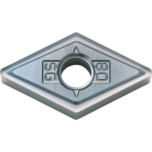 DNMG 442 SG PR015S, 1/32″ Corner Radius, 1/4″ Thick, 1/2″ Inscribed Circle, MEGACOAT HARD, 55 Degree Diamond, Turning Indexable Insert