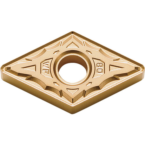 DNMX 432 WF CA530, 1/32″ Corner Radius, 3/16″ Thick, 1/2″ Inscribed Circle, TiCl2O3/TiN, 55 Degree Diamond, Turning Indexable Insert