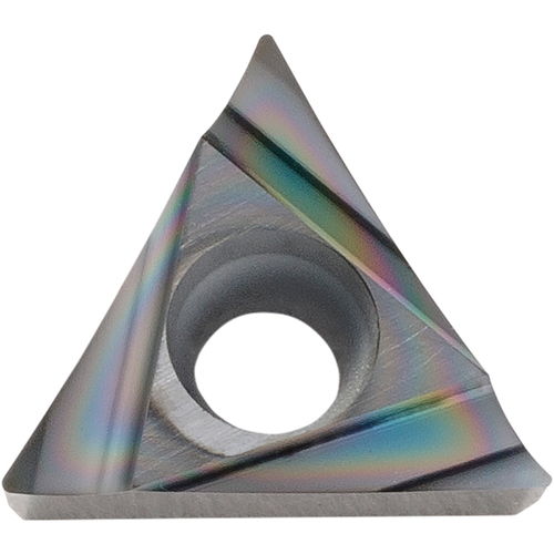 TCGT 222 A3 PDL010, 1/32″ Corner Radius, 1/8″ Thick, 1/4″ Inscribed Circle, C, 60 Degree Triangle, Turning Indexable Insert