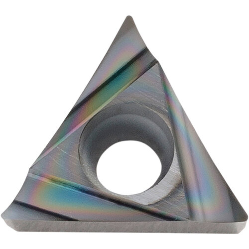 TCGT 221 A3 PDL010, 1/64″ Corner Radius, 1/8″ Thick, 1/4″ Inscribed Circle, C, 60 Degree Triangle, Turning Indexable Insert