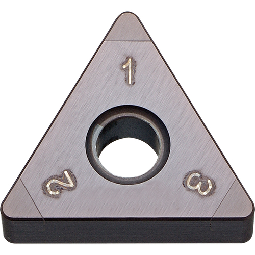TNGA 332 MEH KBN05M, 1/32″ Corner Radius, 3/16″ Thick, 3/8″ Inscribed Circle, MEGACOAT, Triangle, Turning Indexable Insert