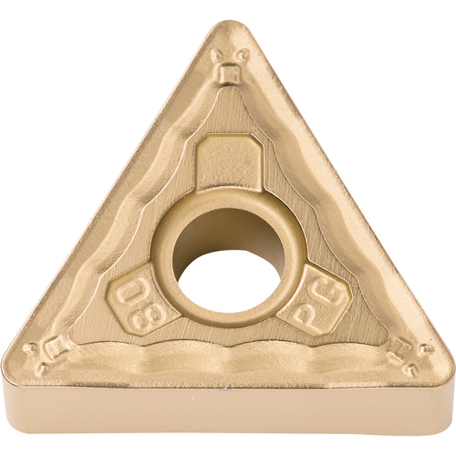 TNMG 333 PG PV730, 3/64″ Corner Radius, 3/16″ Thick, 3/8″ Inscribed Circle, TiAlN/TiN, 60 Degree Triangle, Turning Indexable Insert