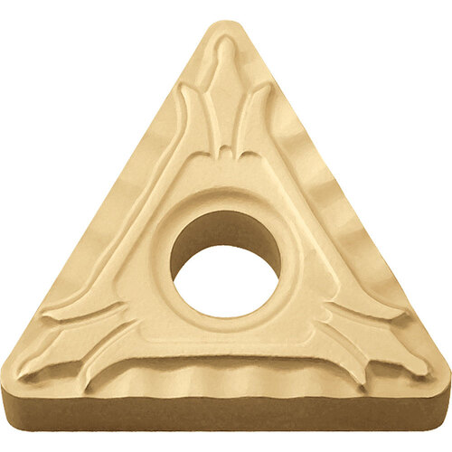 TNMG 331 XP CCX, 1/64″ Corner Radius, 3/16″ Thick, 3/8″ Inscribed Circle,  TiCl2O3/Tin, 60 Degree Triangle, Turning Indexable Insert