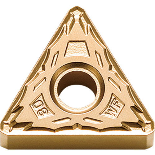 TNMX 332 WF CA510, 1/32″ Corner Radius, 3/16″ Thick, 3/8″ Inscribed Circle, TiCnulll2O3/TiN, Triangle, Turning Indexable Insert