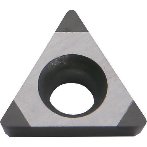 TPGB 221 ME KBN570, 1/64″ Corner Radius, 1/8″ Thick, 1/4″ Inscribed Circle, Triangle, Turning Indexable Insert