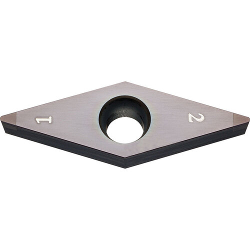 VBGW 221 MES KBN05M, 1/64″ Corner Radius, 1/8″ Thick, 1/4″ Inscribed Circle, MEGACOAT, Diamond, Turning Indexable Insert