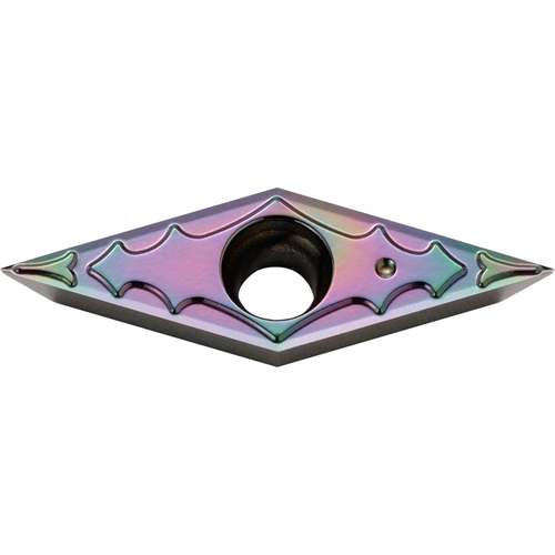 VPGT 2205 CF PDL010, 0.008″ Corner Radius, 1/8″ Thick, 1/4″ Inscribed Circle, C, 35 Degree Diamond, Turning Indexable Insert