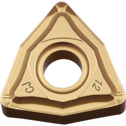 WNMG 433 CJ CA515, 3/64″ Corner Radius, 3/16″ Thick, 1/2″ Inscribed Circle, TiCnulll2O3/TiN, Trigon, Turning Indexable Insert