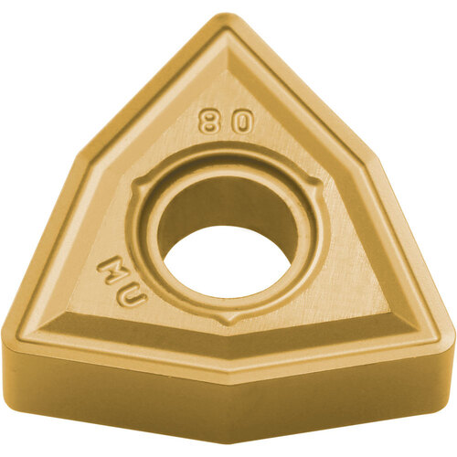 WNMG 431 MU CA6525, 1/64″ Corner Radius, 3/16″ Thick, 1/2″ Inscribed Circle, TiCnulll2O3/TiN, Trigon, Turning Indexable Insert