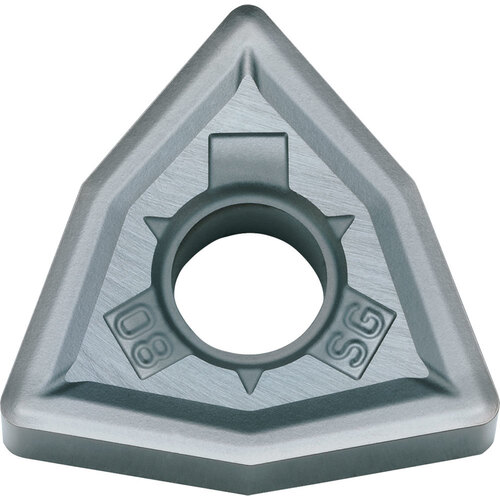 WNMG 432 SG PR1535, 1/32″ Corner Radius, 3/16″ Thick, 1/2″ Inscribed Circle, MEGACOAT NANO, 80 Degree Trigon, Turning Indexable Insert