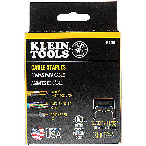 11/32″ × 19/32″ Silver and White Insulated Staples